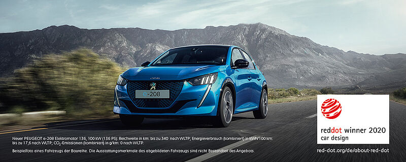 Red Dot Award für PEUGEOT 208 und PEUGEOT 2008